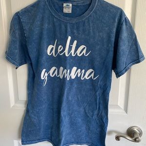Delta Gamma acid washed blue tshirt